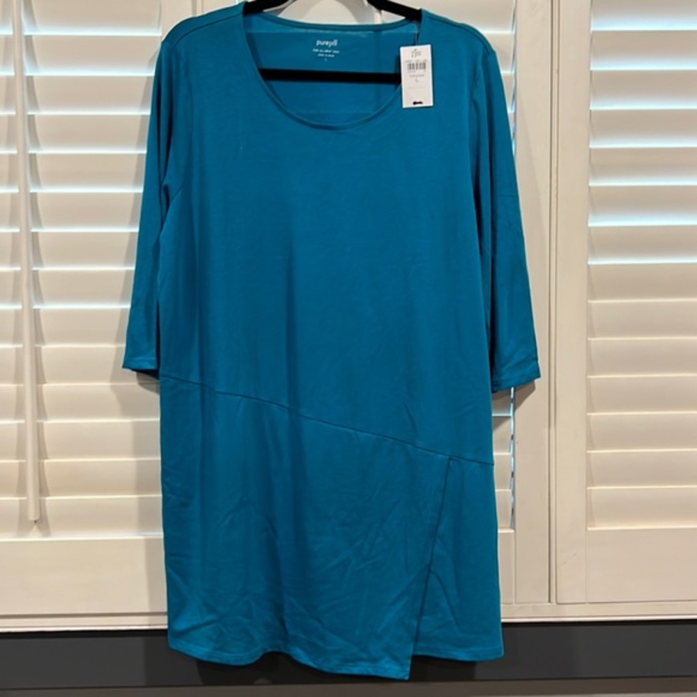 J. Jill purejill new‎ with tags turquoise wrap tunic